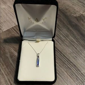 Ombré lab sapphire necklace